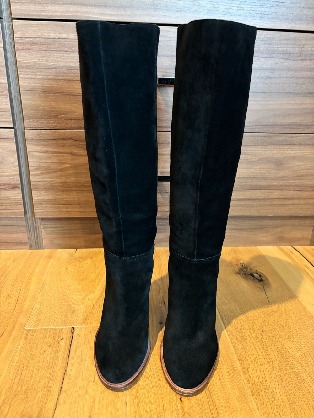 Vince Camuto Black Suede Over-the-Knee Boots